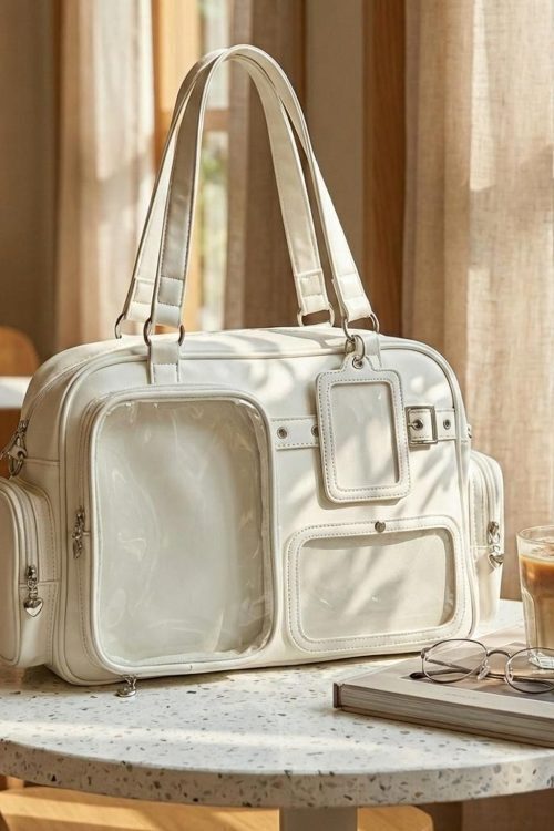 Yellow Kawaii Convertible Ita Bag for Pin Display