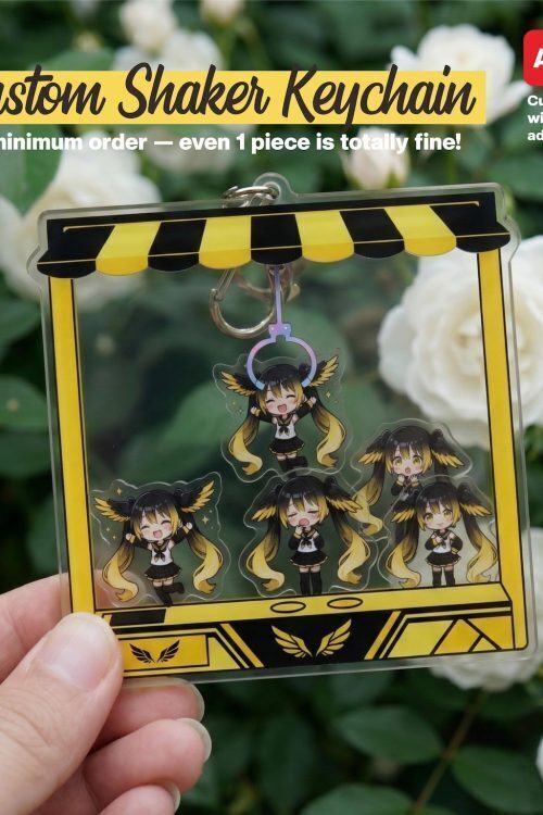 Yellow Kawaii Y2K Convertible Ita Bag with Clear Window for Pin Display