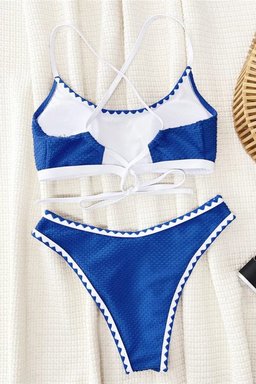 Zigzag Trim Bikini Set