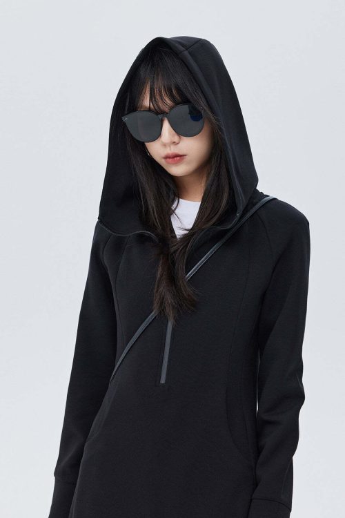 Zip-Up Long Sleeve Dress