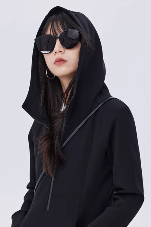 Zip-Up Long Sleeve Dress