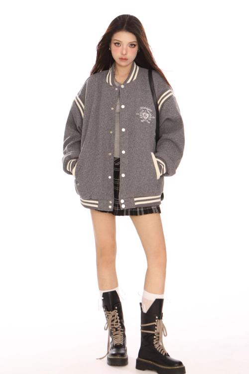 Zip Up Stadium Jacket