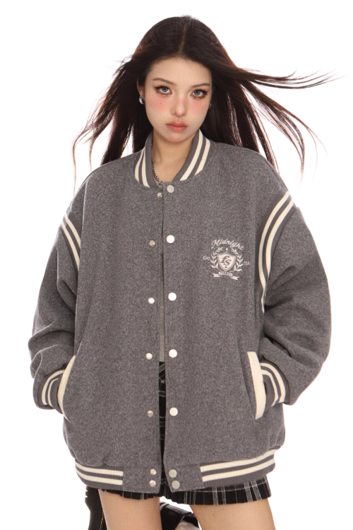 Zip Up Stadium Jacket