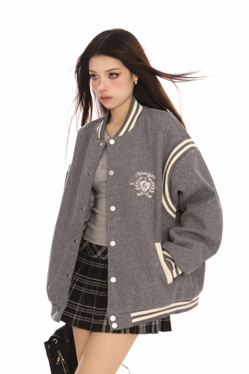 Zip Up Stadium Jacket