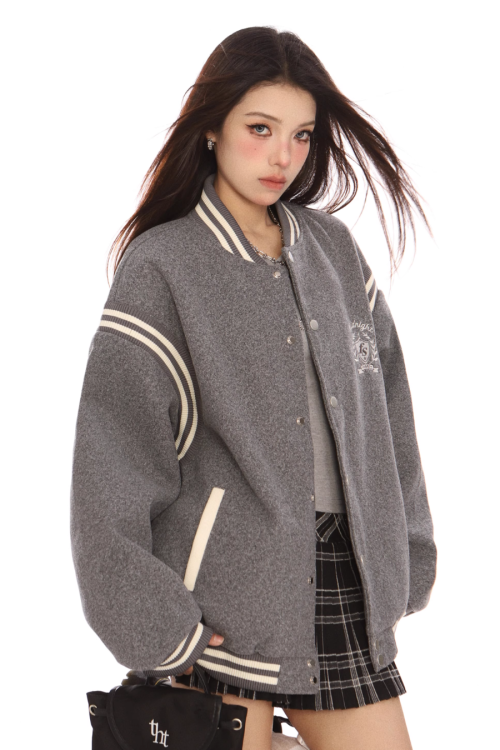 Zip Up Stadium Jacket