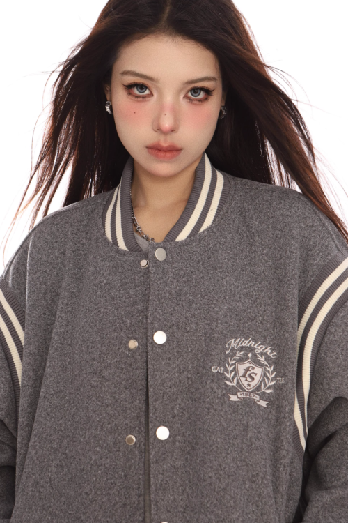 Zip Up Stadium Jacket