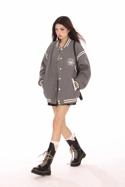 Zip Up Stadium Jacket