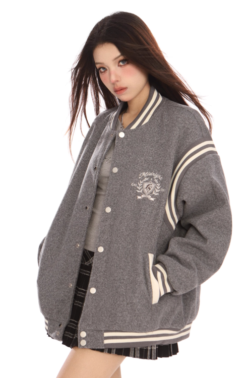 Zip Up Stadium Jacket